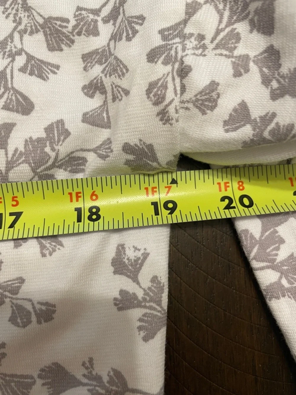 Garnet Hill Cream Robe with Gray Floral Print - Picture 5 of 6